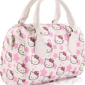 Charming Hello Kitty 7" Mini Crossbody Handbag in Durable Saffiano Leather